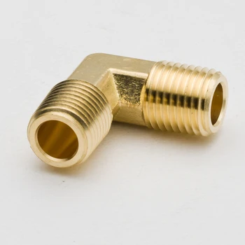 

Pack of 2 Brass Pipe Fitting Forged 90 Degree Reducer Elbow 1/8" 1/4" 3/8" 1/2" NPT Male to Male Various Size Water Connector