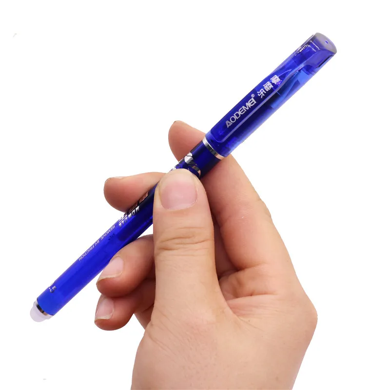 Стираемая ручка 0,5 мм наконечник синий черный Заправка самая доступная гелевая ручка размер 15*1 см самые красивые студенческие канцелярские принадлежности