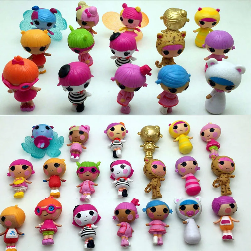 

8pcs/lot 4cm MINI Lalaloopsy dolls accessories girls Toys play house figures Christmas gifts for kids