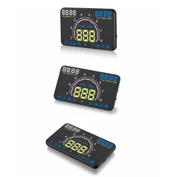 

HUD Car Head Up Display LED Windscreen Projector Scanner Speed Warning Fuel Consumption Data Diagnostic