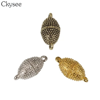 

Ckysee 10pcs/lot Gold/Rhodium Color Strong Magnetic Clasps Fit Necklace Bracelet Connectos For Jewelry Making DIY 11*22mm