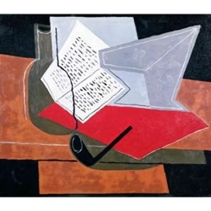 Bowl and Book Poster Print by Juan Gris (24 x 18)