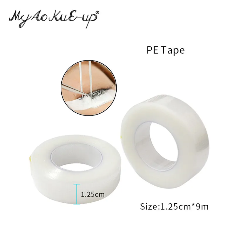 

Micropore Paper 24 rolls/Set PE Medical Tape For Eyelash Extension Silk Eye Pad Under Patch 1.25*9m Eyelash Lash Extension Tapes