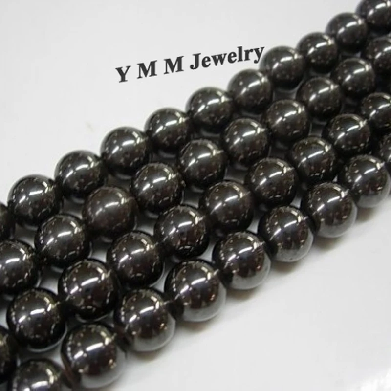 Wholesale 100pcs Hematite Beads 10mm Round Loose Beads Fit Necklace DIY