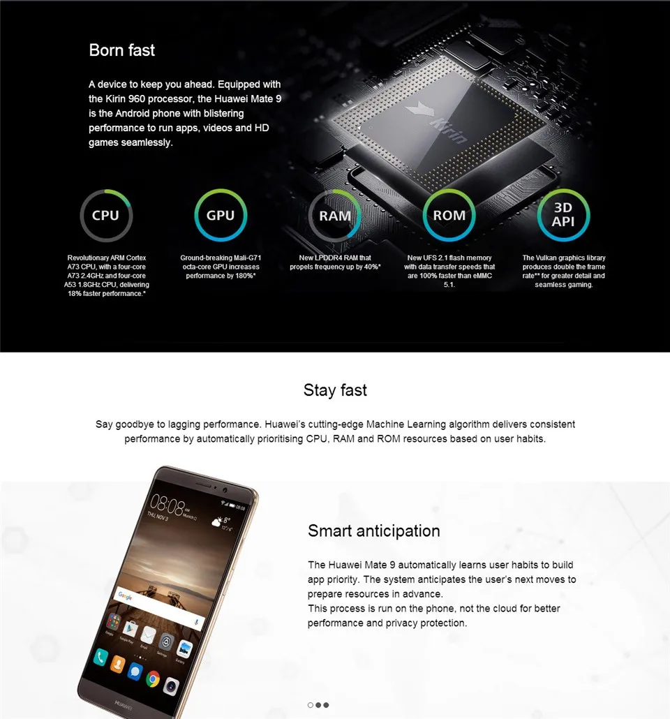 Международная версия HuaWei mate 9 MHA-L29 мобильный телефон Kirin 960 Android 7,0 5," 1920X1080 4 Гб ram 64 Гб rom 20,0 МП NFC