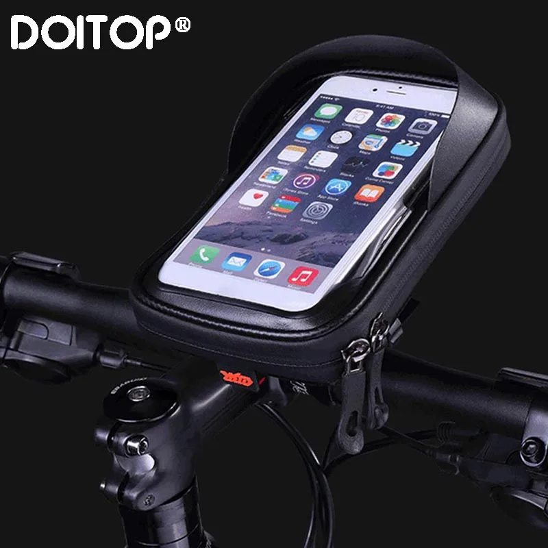 

DOITOP 6.0 Inch Waterproof Bike Bicycle Mobile Phone Holder Stand Motorcycle Handlebar Mount Bag For Iphone X Samsung Lg Huawei