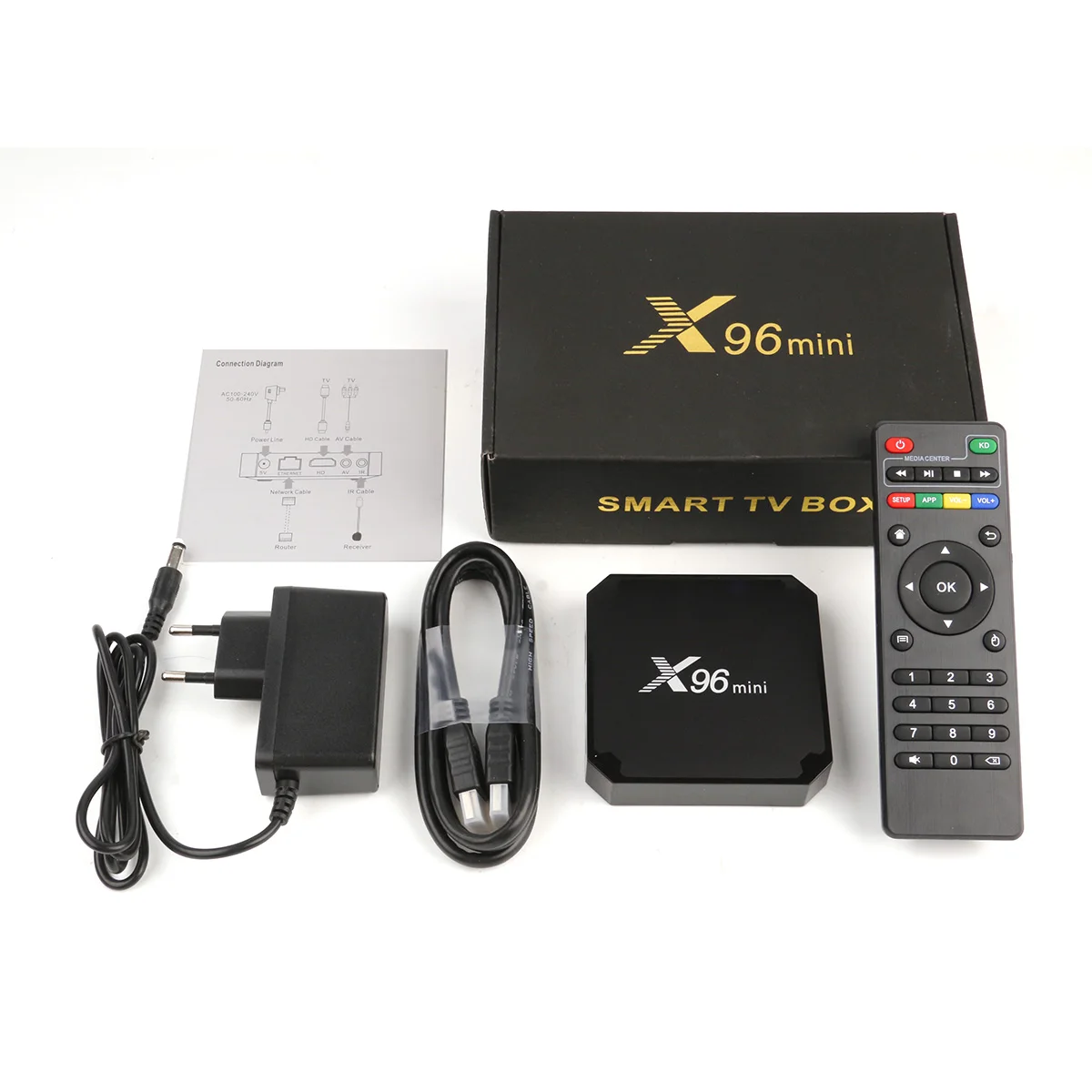 5 шт. X96 Мини ТВ приставка Android 7 1 Amlogic S905W Гб 2 8 16 4G Wi Fi 4K HDMI USB 0 H.264 H.265 с пультом