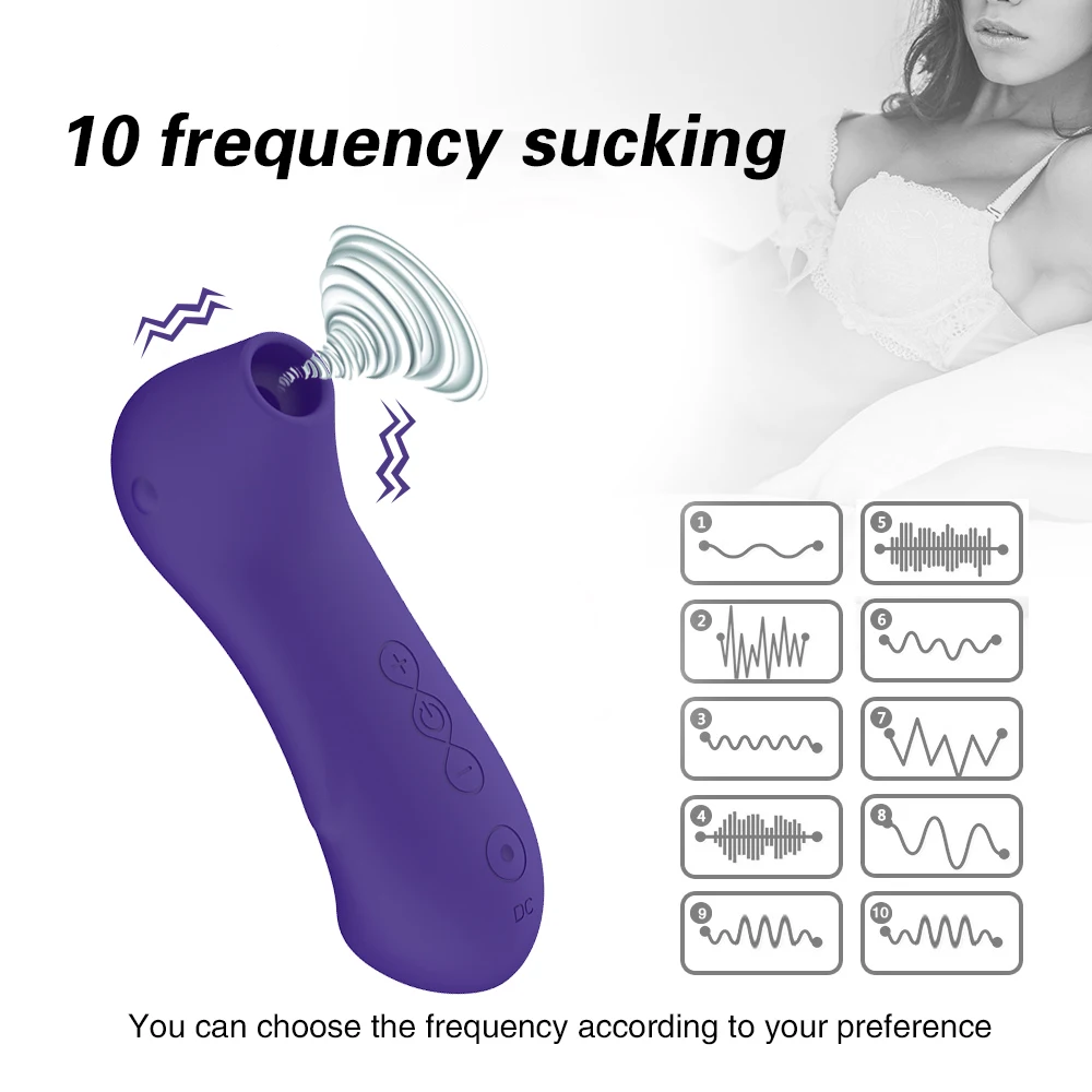 Sex Clitoris Vibrator Women USB G Spot Vibration Clit Stimulator 10 Speeds Oral Sex Nipple Sucker Erotic Toys Female Masturbator (4)