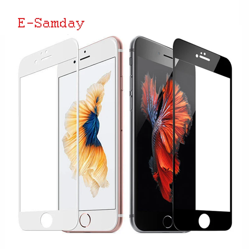 Esamday 3D закаленное стекло с мягкими краями для iPhone X XS MAX XR 6 6s Plus 7 8 Plus, защитное стекло из углеродного волокна