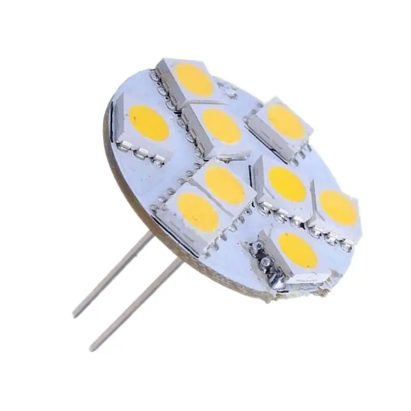 

High Quality Warm White G4 9 LED 5050 SMD Home Car Auto Boat Bulb Lamp Lights Back Pin DC12V