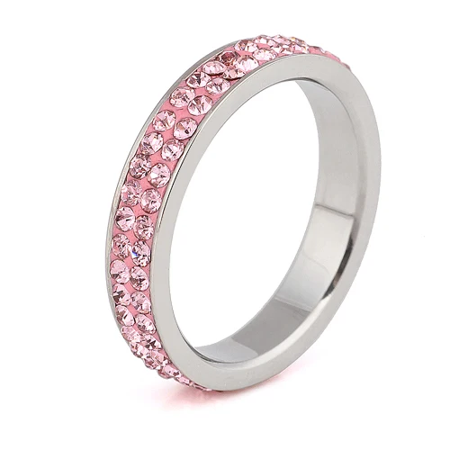 Mix-Size-6-7-8-9-Free-Shipping-Wholesale-Fashion-Stainless-Steel-Ring-Double-Pink-Lines