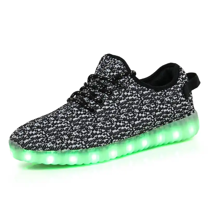 los ninos y adultos zapatos 7 colorido de las luces led hombres y mujeres transpirable usb fluorescente y recargable luminosa talla de zapatillas
