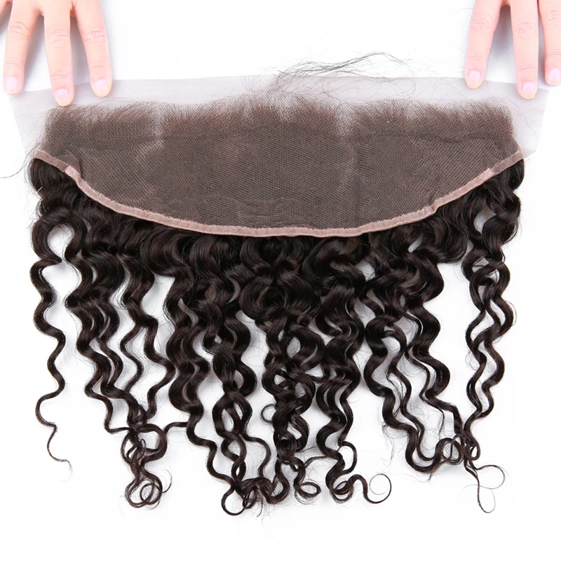 Hot Beauty Hair Lace Frontal Water Wave 413 Lace Frontal Brazilian Remy Human Hair 10-20 Inch Frontal (7)