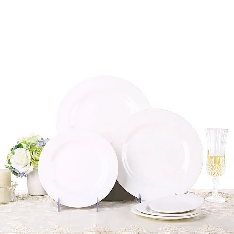 Yilala Plastic Melamine Plate Dishes for Dinner Unbreakable Tableware