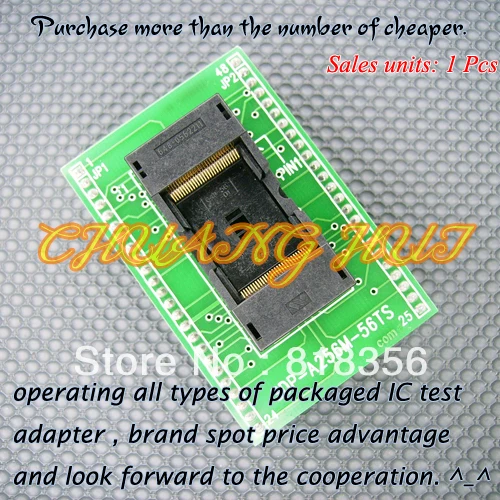 

SDP-A256M-56TS Adapter LT-48XP/LT-48UXP/LT848 Programming Adapter TSOP56-DIP48 Adapter IC Test Socket 0.5mm Pitch