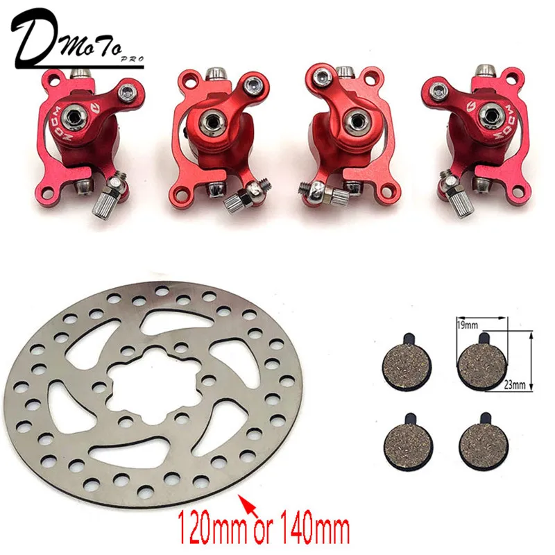 Skup Dla ZOOM hamulec tarczowy do skutera elektrycznego 10 cali elektryczny z 140 mm 120mm klocki hamulcowe metalowy wirnik hamulca części rowerowych
