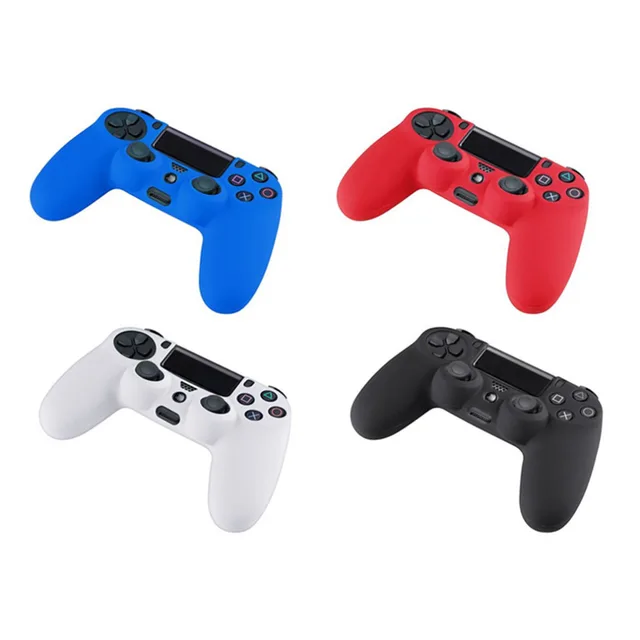 Best Price Silicone Gel Rubber Case Skin Shell Cover for Sony PS4 PlayStation 4 Controller Grip Handle Console 3 Colors Optional