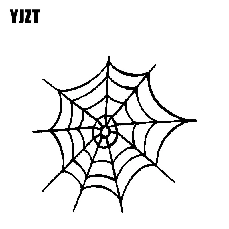 

YJZT 15.2CM*14.5CM Big Spider Web Vinyl Decal Car Sticker Black/Silver C19-0219