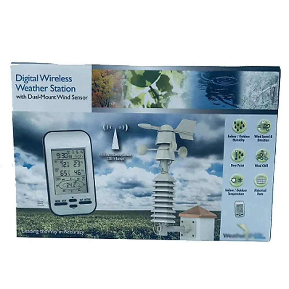 

Portable RF 433mhz Multi-functional Wireless Thermometer 12/24 Hours With Calendar