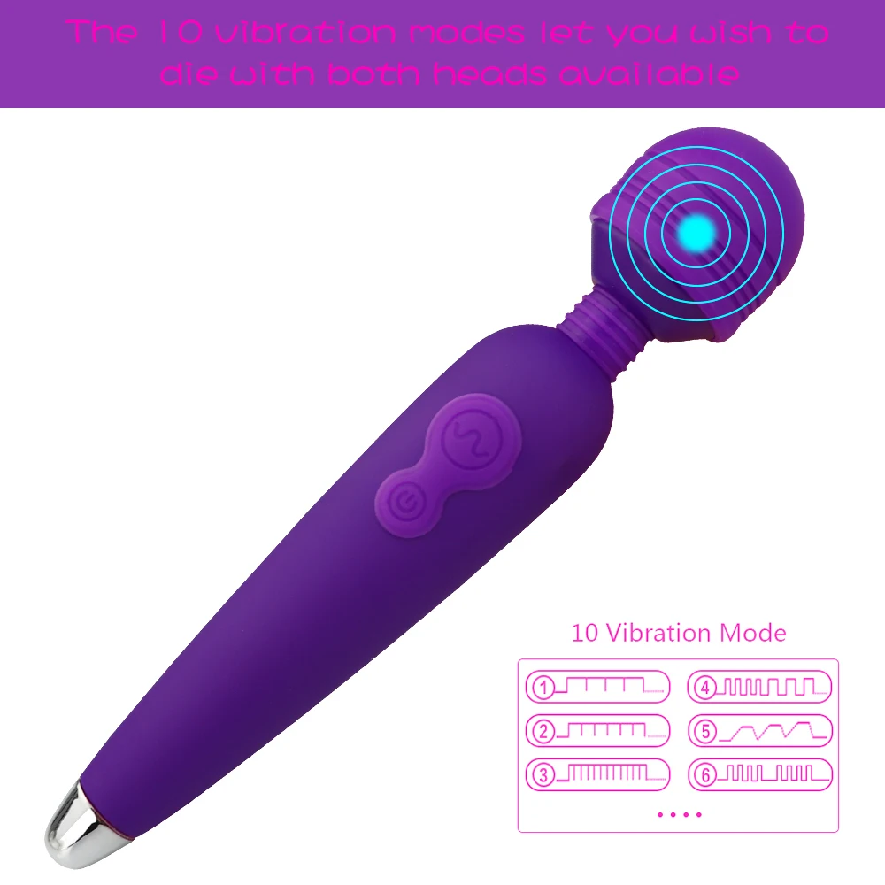 Powerful Oral Clit AV Vibrators Sex Toys for Women USB Rechargeable Vibrator Body Massager Adult Sex Toys