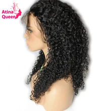 Atina Queen Glueless Full Lace Human Hair Wigs for Black Women Deep Wave Wig with Baby Hair Remy Natural Hairline Free Shipping