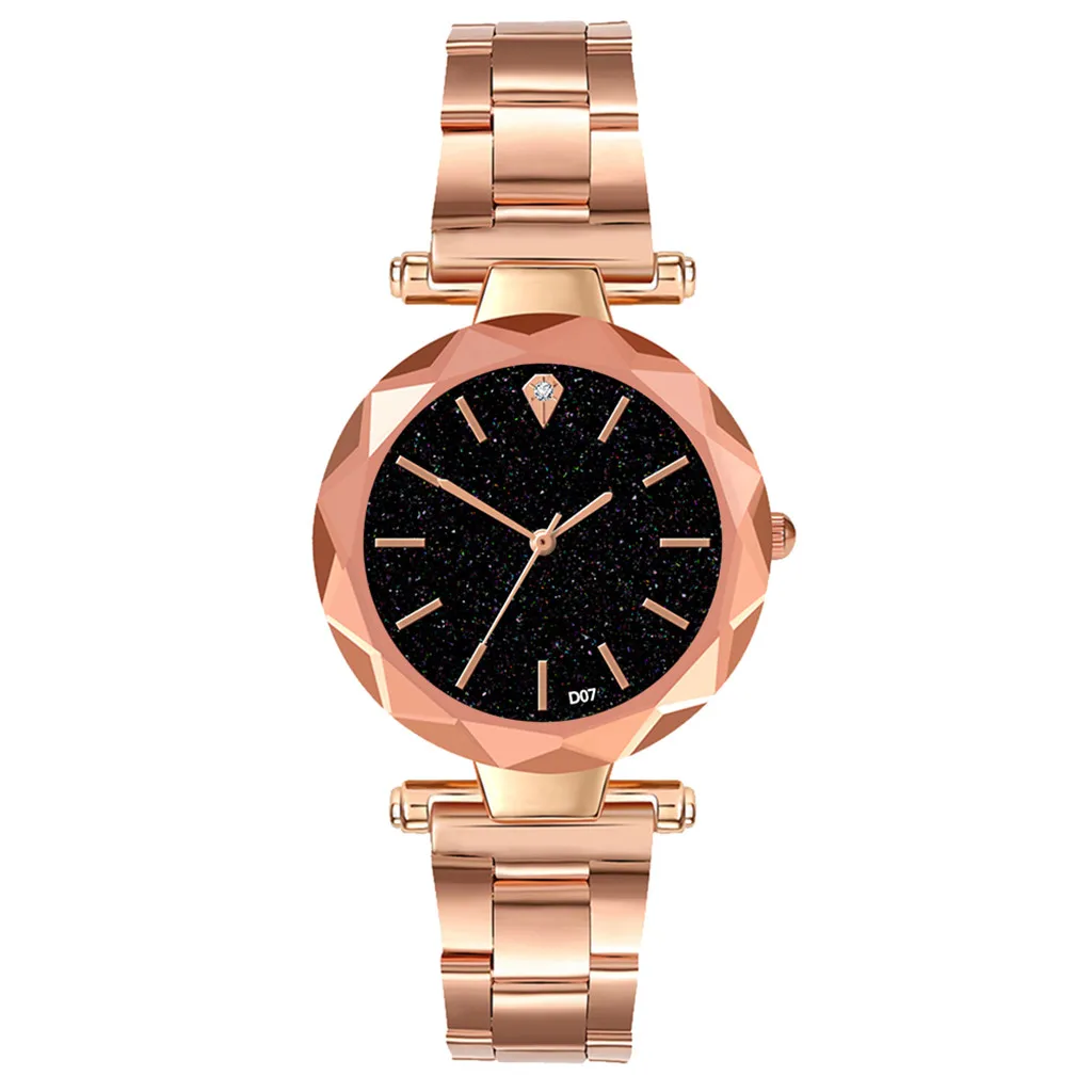 

ZOLFAFashion Simple Starry Dial Stainless Steel Strap Edge Female Watch Jew Gift Relogio Feminino Reloj Mujer Bayan Kol Saati