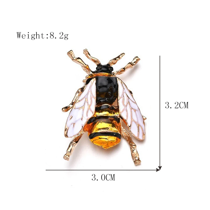 Брошь в виде пчелы винтажные летающие насекомые Броши Модные металлические корсажные значки Шмель булавка для бутоньерки ювелирные изделия для животных для женщин и мужчин