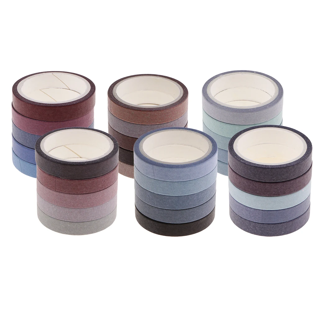 5 Roll Decorative Washi Masking Tape Set,Great for DIY Decor Scrapbooking Sticker Masking Paper Decoration Tape Adhesive School