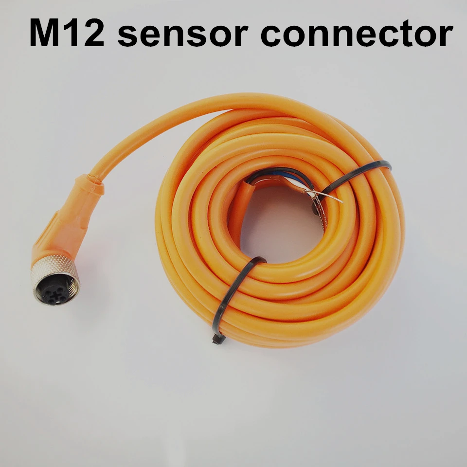 

free shipping Sensor Connector oranger plug 5m female Bended Type used for proximity sensor M12 NPN PNP (RK12-B)