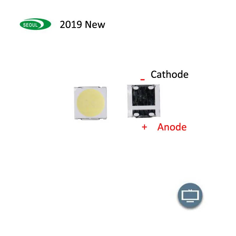 50 шт Сеульский 3535 светодиодный 6V 2W для ремонта ТВ подсветки
