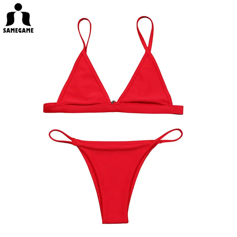 

SAMEGAME Sexy Mini Micro Bikini Swimwear Women Swimsuit 2017 Summer Brazilian Bikini Set Beach Bathing Suits Swim Wear Biquini