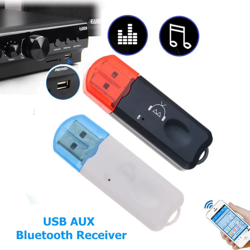 USB AUX Bluetooth приемник гарнитура автомобильный комплект беспроводной аудио стерео USB передатчик для автомобиля mp3-плеер динамик без 3,5 мм разъем