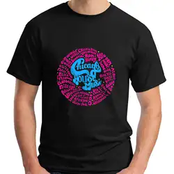 Новый Чикаго Дом Музыки Frankie суставы DJ Club Черный Для мужчин футболка Размеры S-3XL