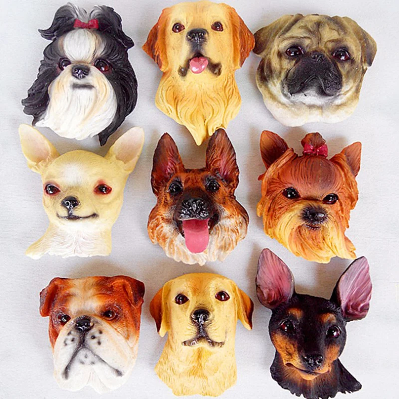 

1 Pcs Creative Cartoon Dog Fridge Magnets Kawaii Animal Decorative Refrigerator Souvenir Magnetic Sticker