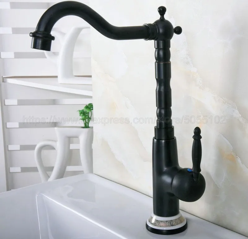 Bathroom Basin Sink Faucet Oil Rubbed Bronze Single Handle Kitchen Tap Faucet Mixer hot and cold water tap znf654