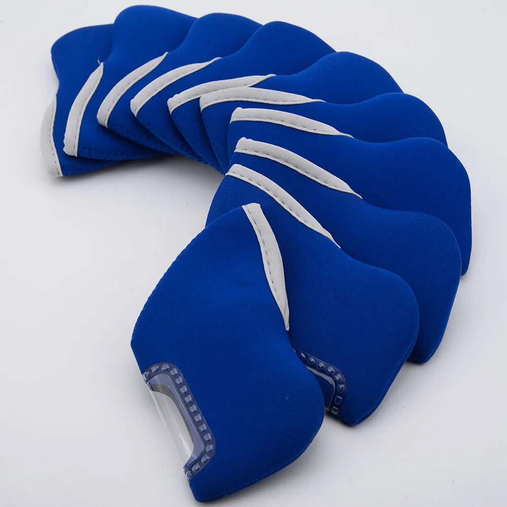 10 قطعة نادي الغولف الحديد Headcovers واقية غطاء رأس حامي حالة مجموعة