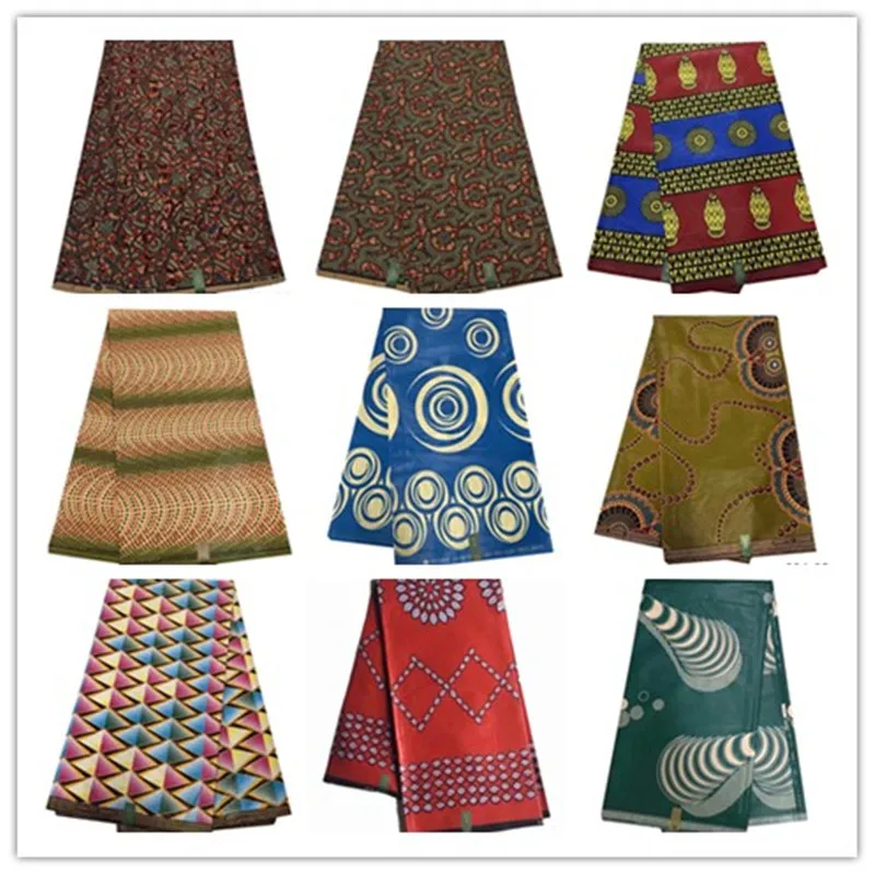 

New coming african wax fabric 100% Cotton fashionable material 6 yards per lot nigerian wax fabric for garment 804-83