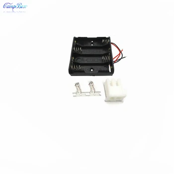 

50Pcs 4xAA Battery Case Holder Socket Wire Junction Boxes With 15cm Wires, XH 2.54 Header and Crimps