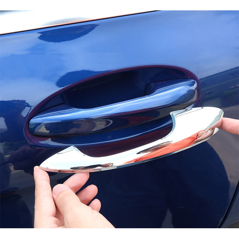 5pcs Chrome Outer Side Car Door Handle Cover Trim for 2017 Mercedes Benz E-Class
