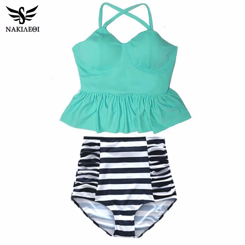 TCBSG-2016-New-Bikinis-Women-High-Waist-Swimsuit-Push-Up-Bikini-Set-Swimwear-Female-Hem-Top