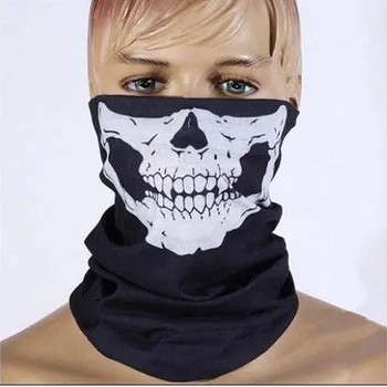 

Skull Design Multi Function Bandana Motorcycle Biker Scarf Tube Neck Face Masks Headband Men Scarfs Halloween Props
