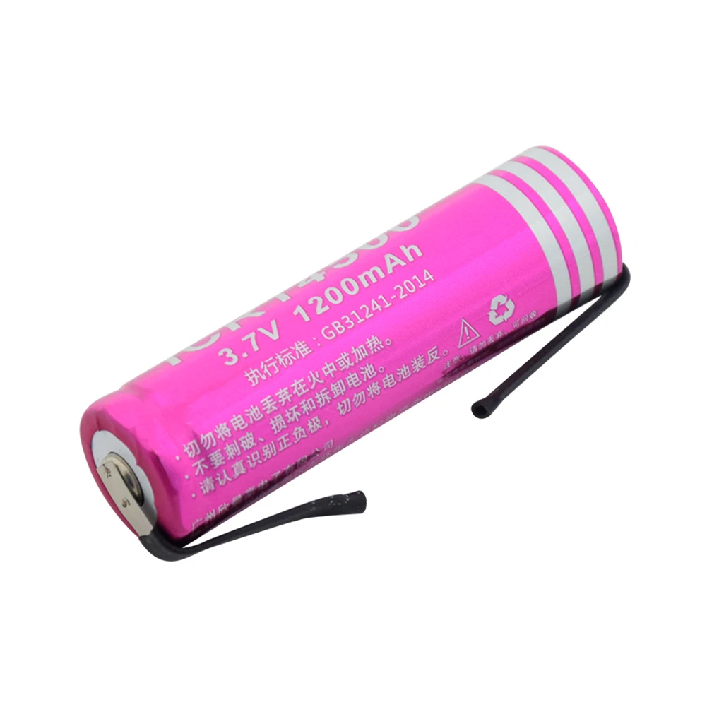 8/10 шт Новый 14500 литий ионный аккумулятор 3 7 V 1200mAh кнопочный Топ ячеек для фонарь