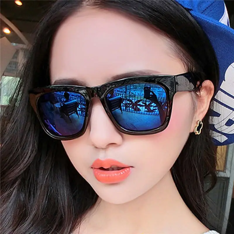 100 to 400 Myopia prescription sunglasses sauqre sun glasses blue mirror eyewear sunglasses for