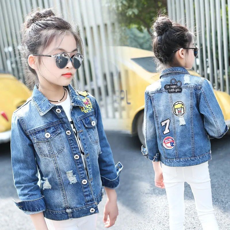Ragazze Giacche di Jeans per Bambini Jeans Cappotti per I Bambini della  Molla top Infantile Della Tuta Sportiva di Autunno Vestiti Del Bambino  Cadono Cappotto 2 12 Anni 6|girls denim jacket|denim jackets