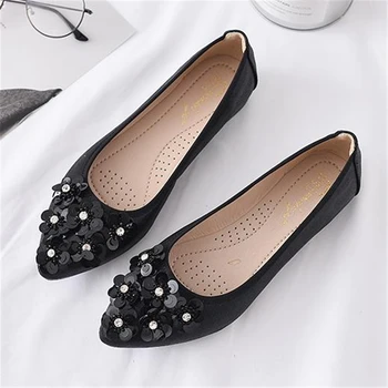 

Fairy's women's shoes 2019 new style summer pointed-headed peas shoes are comfortable and light-mouthed ladle shoes
