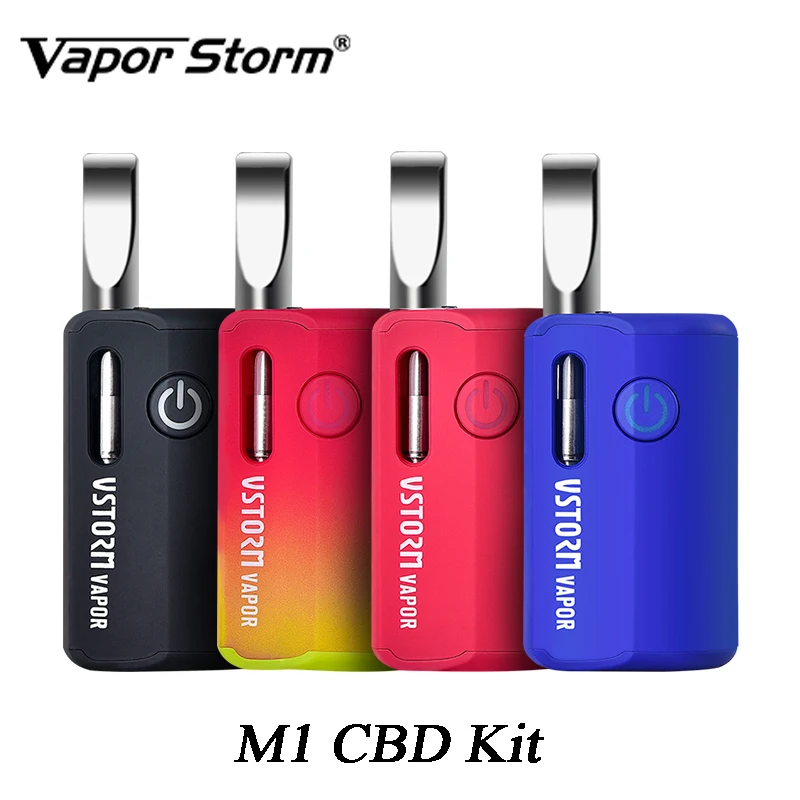 Оригинальный испаритель Vapor Storm M1 CBD Box Mod Kit 800 мАч аккумулятор 0 5 мл картридж 510