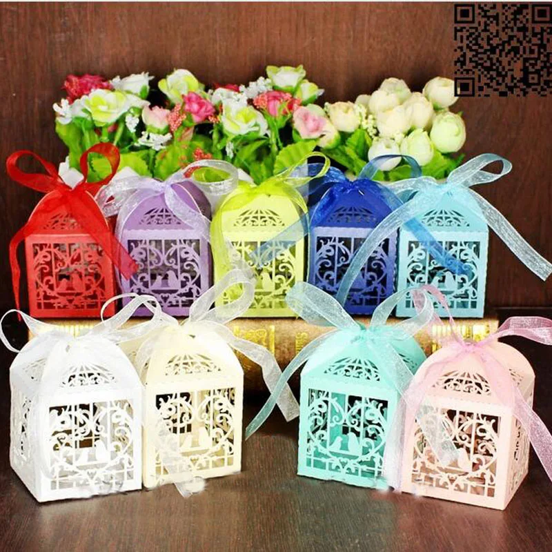set Bird Shaped Party Wedding Hollow Carriage Baby Shower Favors Gifts ...