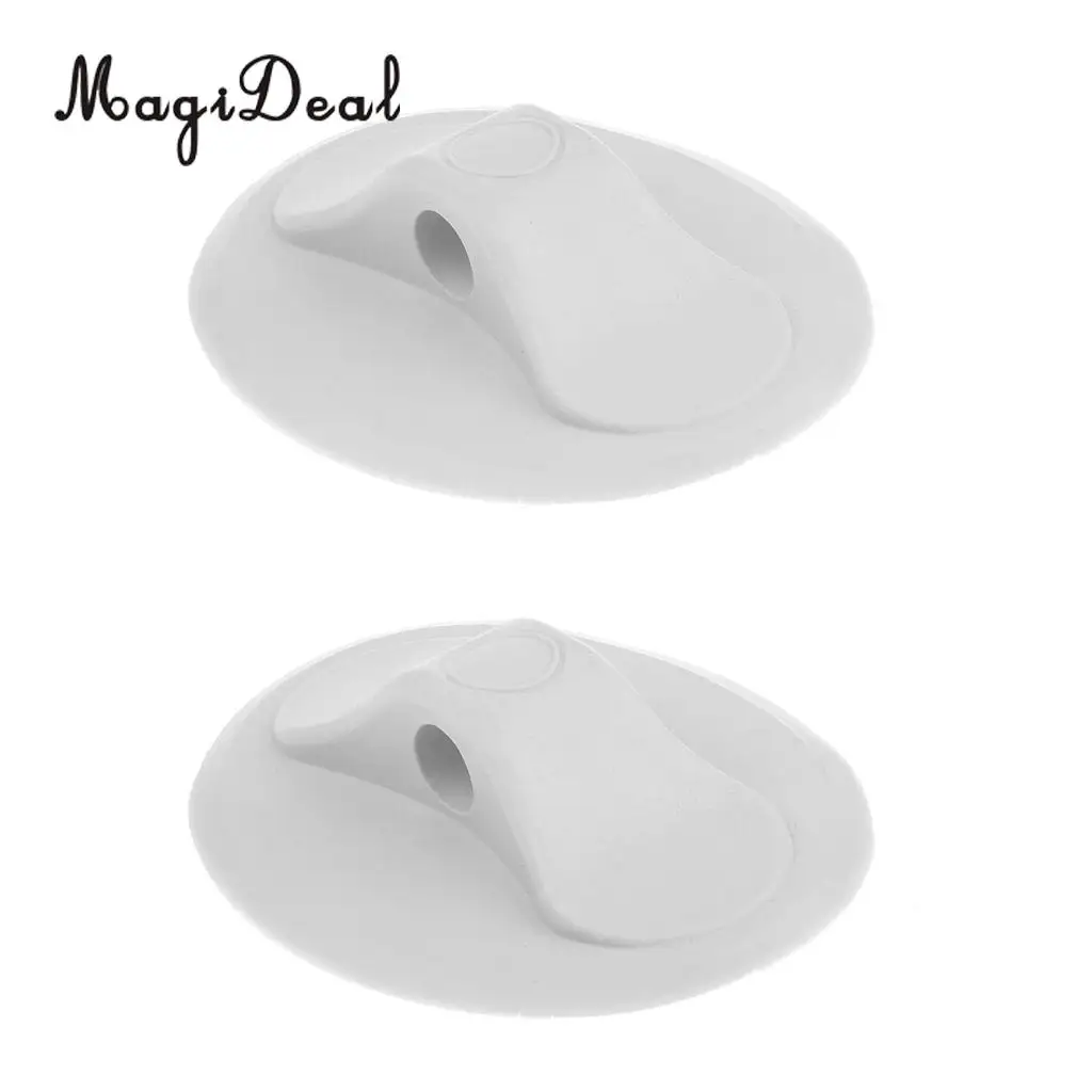 MagiDeal Professional 2Pcs PVC Oval Rope Buckle Tools for Inflatable Boat Kayak Canoe Dinghy Raft Water Sport Supplies White