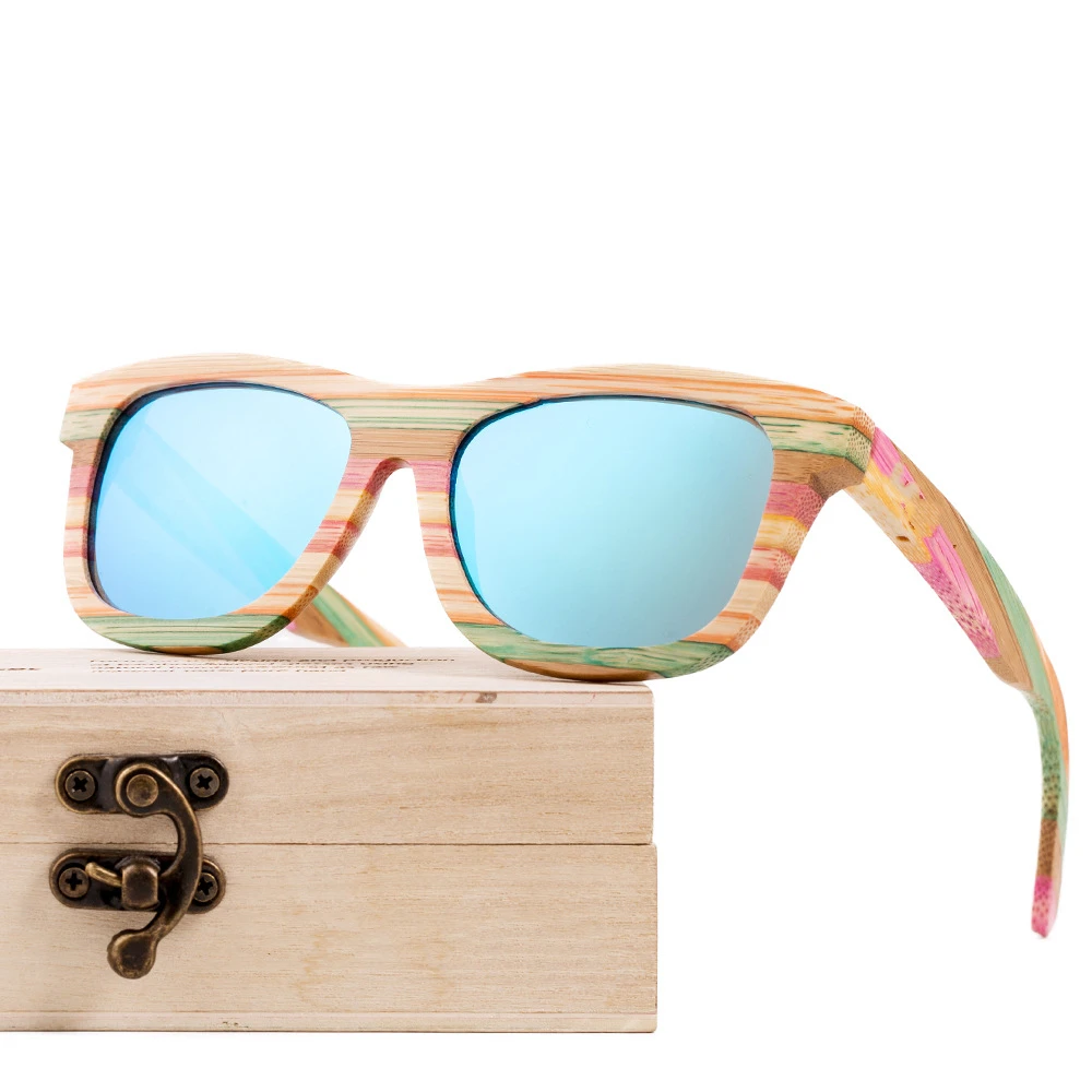 Comprar Gafas de sol de madera para mujer gafas de sol de madera polarizadas de bambú Vintage para hombres oculos de sol femenino