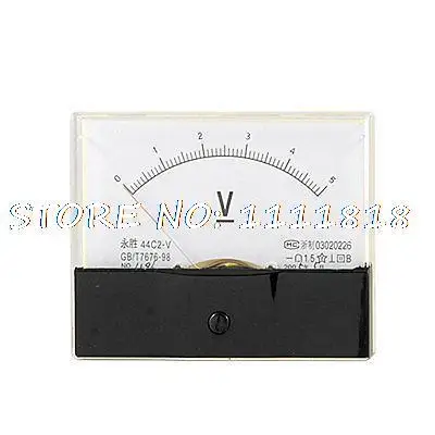 

Class 1.5 Accuracy DC 0-5V Voltage Panel Voltmeter 44C2